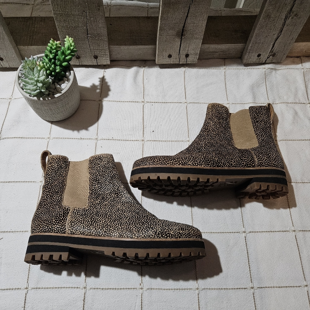 Leopard Print Ankle Boots Madewell Size 7.5